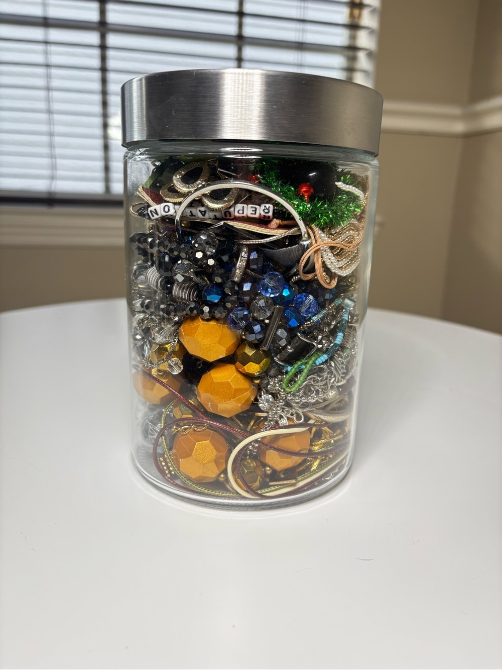 Large Jar of Junk/Craft Jewelry - JC2